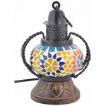 Wooden Handicraft and Glass Mosaic Wall Hanging Table Lamp Home Decor, Gift and Show Piece